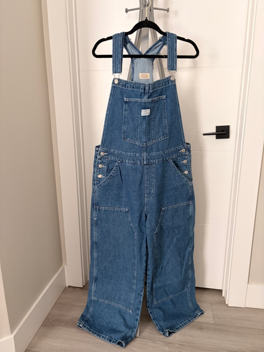 Levi's Light Blue Denim Overalls with Patch Label